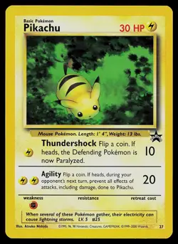 Pokemon Card - Pikachu WOTC Black Star Promo 27 "Bumblebee - Image 1