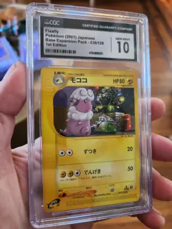 (TOP POP 6) CGC 10 GEM MINT Flaaffy 039/128 Japanese Expedition Pokemon Card - Image 1