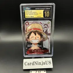 CGC 10 PRISTINE Monkey D. Luffy (Parallel) P-001 P 25th Edition - ONE PIECE Card - Image 1
