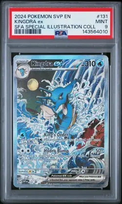 Mint PSA 9 Kingdra EX 131 Pokemon Scarlet & Violet Black Star Promo Holo Card - Image 1
