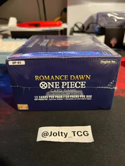 One Piece Card Game Romance Dawn OP-01 Booster Box Sealed English White Bottom - Image 2