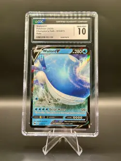 2020 Pokemon SWSH Wailord V #013 Champions Path CGC 10 Gem Mint Graded Card - Image 1