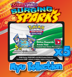 Pokemon TCG Online - Surging Sparks Code Cards x5 - Image 1
