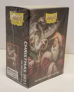 Dragon Shield 100 Brushed Art Sleeves CHRISTMAS 2021 Standard Size Card AT-12066 - Image 3