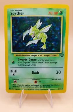 Scyther Holo Rare Jungle 10/64 Pokemon Card - WOTC 1999 B - Image 1