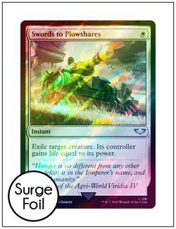 1x Swords to Plowshares, Surge Foil, Warhammer 40k, Magic MTG NM - Image 1