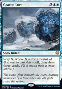 1x Graven Lore - Foil - Promo Pack NM-Mint, English Planeswalker Stamped MTG Mag - Image 1