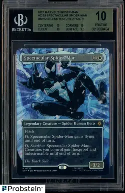 2025 Marvel's SPDR Borderless Textured Foil #0235 Spectacular Spider-Man BGS 10 - Image 1