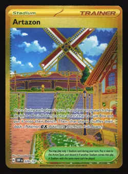 Artazon 229/197 SV03: Obsidian Flames Gold Hyper Rare Pokemon Card - Image 1