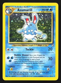 Azumarill 2/111 Neo Genesis Holo Rare Pokemon Card - Image 1