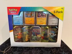 Pokemon TCG 2023 Paldea Friends Mini Tin 5 Pack Costco Exclusive - Image 1