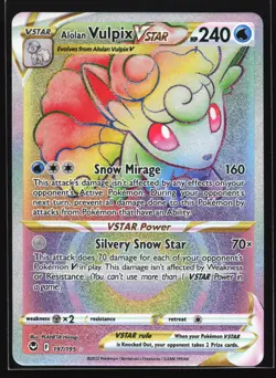 Alolan Vulpix VSTAR 197/195 SWSH12: Silver Tempest Secret Rare Pokemon Card - Image 1