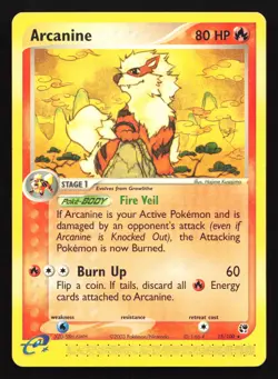 Arcanine 15/100 Sandstorm Rare Pokemon Card - Image 1
