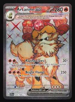 Arcanine ex 224/198 SV01: Scarlet & Violet Base Set Ultra Rare Pokemon Card - Image 1