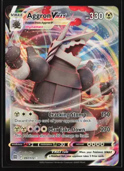 Aggron VMAX 097/172 SWSH09: Brilliant Stars Ultra Rare Pokemon Card - Image 1
