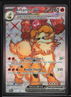 Arcanine ex 224/198 SV01: Scarlet & Violet Base Set Ultra Rare Pokemon Card - Image 1