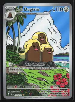 Alolan Dugtrio 208/191 SV08: Surging Sparks Illustration Rare Pokemon Card - Image 1
