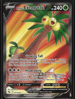 Alolan Exeggutor V (Full Art) 071/078 Pokemon GO Ultra Rare Pokemon Card - Image 1