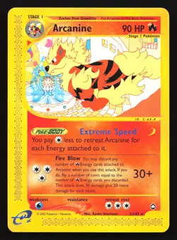 Arcanine 2/147 Aquapolis Rare Pokemon Card - Image 1
