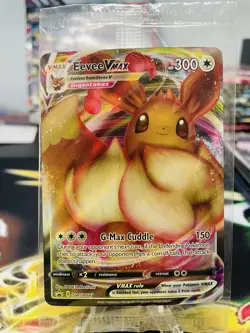 ADDITIONAL INK Error Eevee VMAX SWSH087 Black Star Promo Pokemon Card SEALED - Image 1