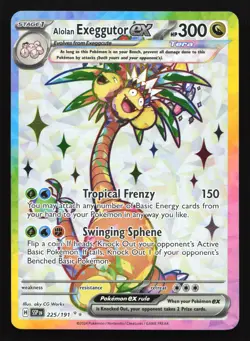 Alolan Exeggutor ex 225/191 SV08: Surging Sparks Ultra Rare Pokemon Card - Image 1