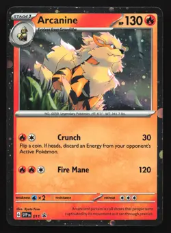Arcanine 011 SV: Scarlet & Violet Black Star Promo Pokemon Card - Image 1