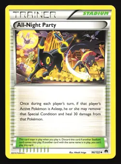All-Night Party 96/122 XY - BREAKpoint Uncommon Pokemon Card - Image 1