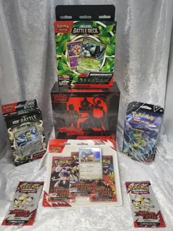 MEGA Pokemon Lot! Destined Rivals ETB, Meowscarada EX Deluxe Battle Deck, & MORE - Image 1