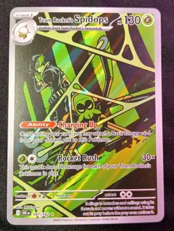 Pokemon TCG Team Rockets Spidops Card 187/182 Destined Rivals - Image 1