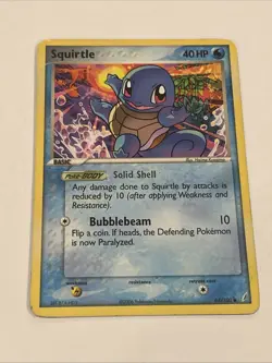 Pokemon TCG Squirtle 64/100 Crystal Guardians Regular - Image 1