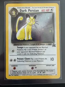 Pokemon Dark Persian Wotc Promo 17/53 Holo Promo 60 HP Stage 1 2000 Wizards - Image 1