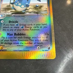 Pokemon TCG Azumarill EX Sandstorm 30/100 Reverse Holo Uncommon MP UD1 - Image 3