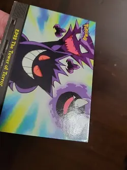 DMG! Pokemon Topps EP22 The Tower of Terror TV Animation NON Foil Blue Logo - Image 5