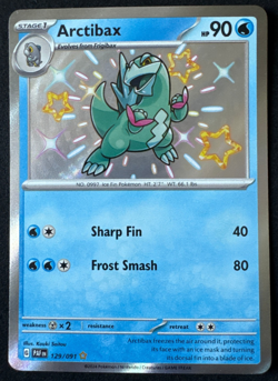 ARTIBAX 129/091 NM SHINY RARE PALDEAN FATES POKEMON 2024 - Image 1