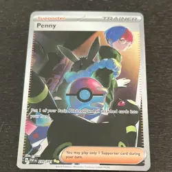 Pokemon TCG SV Paldean Fates Penny Special Illustration Rare Single - Image 1
