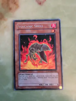 YUGIOH VOLCANIC SHELL RARE FOTB-EN009 1ST EDITION - Image 1