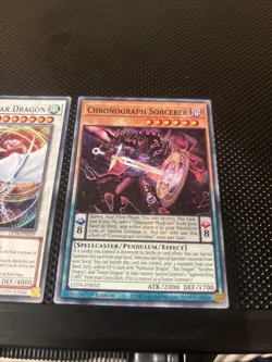 Yu-Gi-Oh! 1st Edition Cosmic Blazer Dragon, Celestial Magician, Chronograph Sorc - Image 2