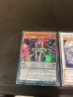 Yu-Gi-Oh! 1st Edition Cosmic Blazer Dragon, Celestial Magician, Chronograph Sorc - Image 4