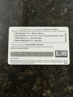 World of Warcraft BlizzCon 2013 Murkalot Murloc Pet King Arthur L00t Card UNUSED - Image 3