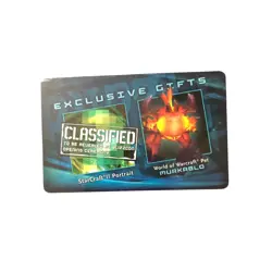 World of Warcraft BlizzCon 2011 Murkablo Murloc Diablo Pet L00t Card UNUSED - Image 1