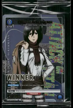 Mikasa Ackermann AOT-1-023 Winner Promo - Union Arena TCG Attack On Titan - Image 1