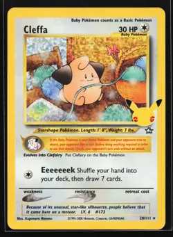 Cleffa 20/111 Celebrations: Classic Collection Pokemon Card - Image 1
