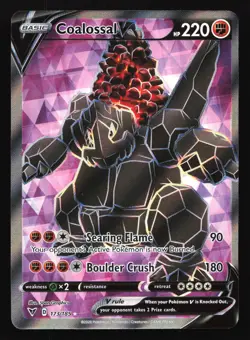 Coalossal V (Full Art) 173/185 SWSH04: Vivid Voltage Ultra Rare Pokemon Card - Image 1