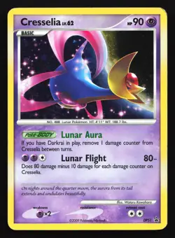 Cresselia DP51 Diamond & Pearl Black Star Promo Pokemon Card - Image 1