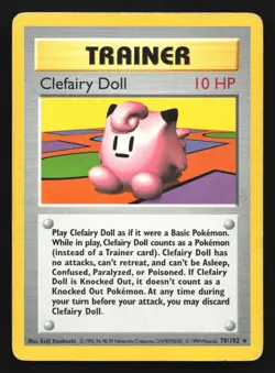Clefairy Doll 70/102 Base Set (Shadowless) Rare Pokemon Card - Image 1