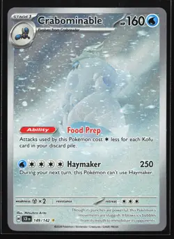 Crabominable 149/142 SV07: Stellar Crown Illustration Rare Pokemon Card - Image 1