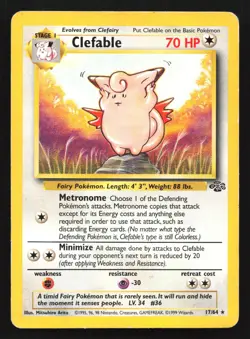 Clefable 17/64 Jungle Rare Pokemon Card - Image 1