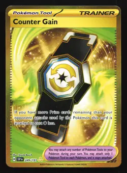 Counter Gain 249/191 SV08: Surging Sparks Gold Hyper Rare Pokemon Card - Image 1