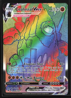 Coalossal VMAX 189/185 SWSH04: Vivid Voltage Secret Rare Pokemon Card - Image 1
