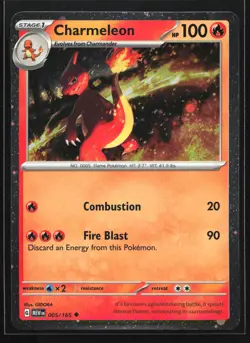 Charmeleon 005/165 MEW EN-151 Cosmos Holo Promo Pokemon Card - Image 1